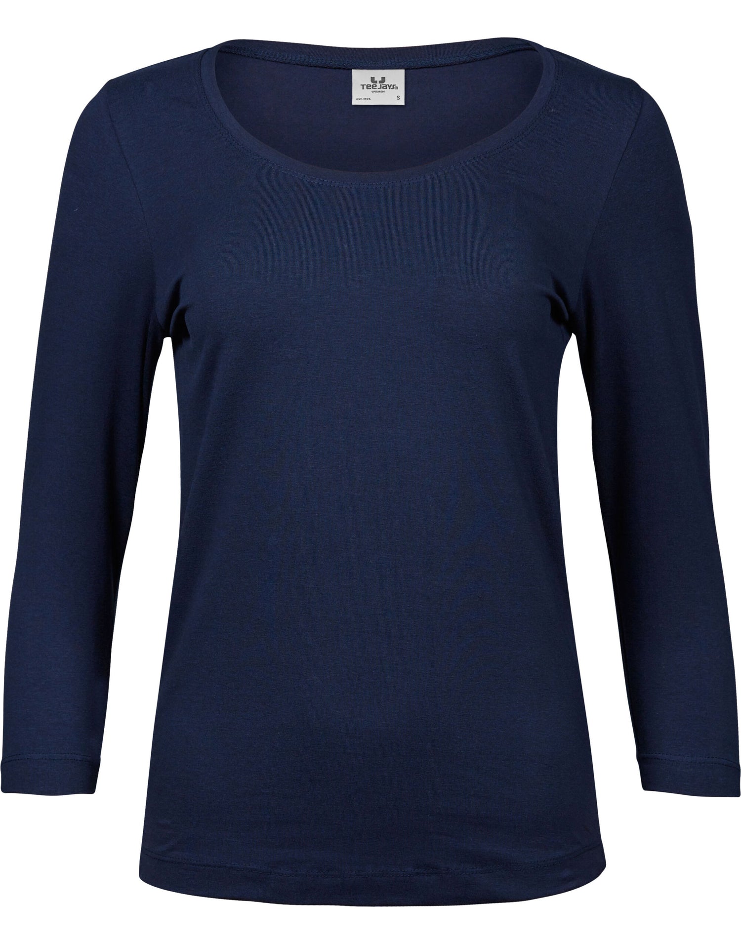 Tee Jays Ladies 3/4 Sleeve Stretch Tee TJ460 - Navy - Customisable T-Shirt