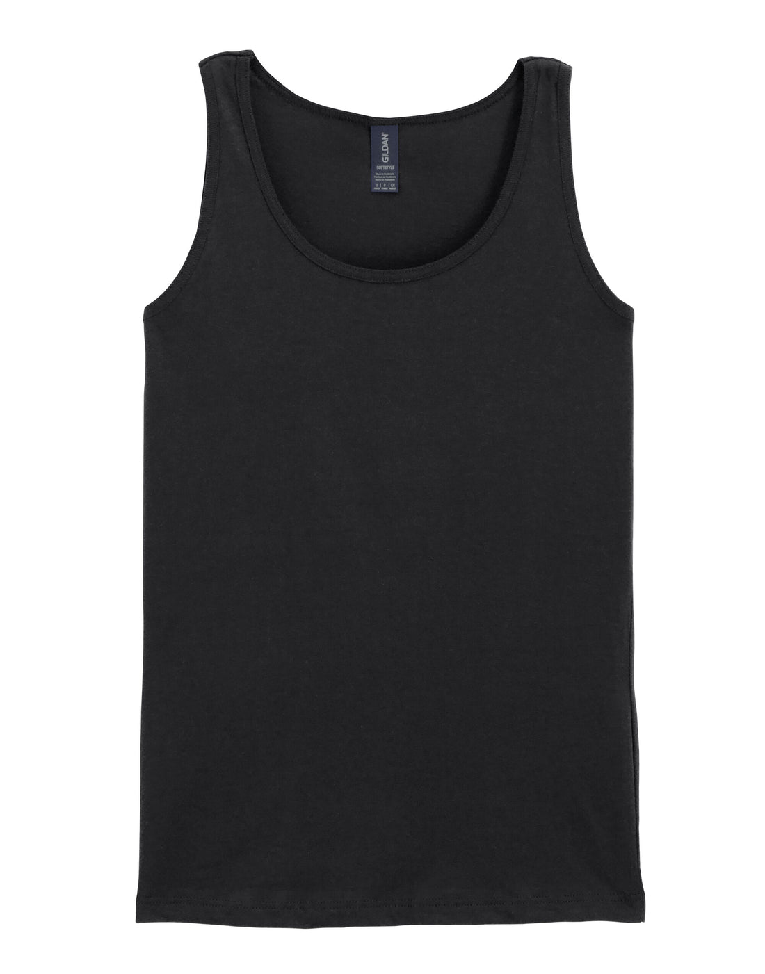 Gildan Softstyle Ladies Tank Top 64200l - Black - Customisable T-Shirt