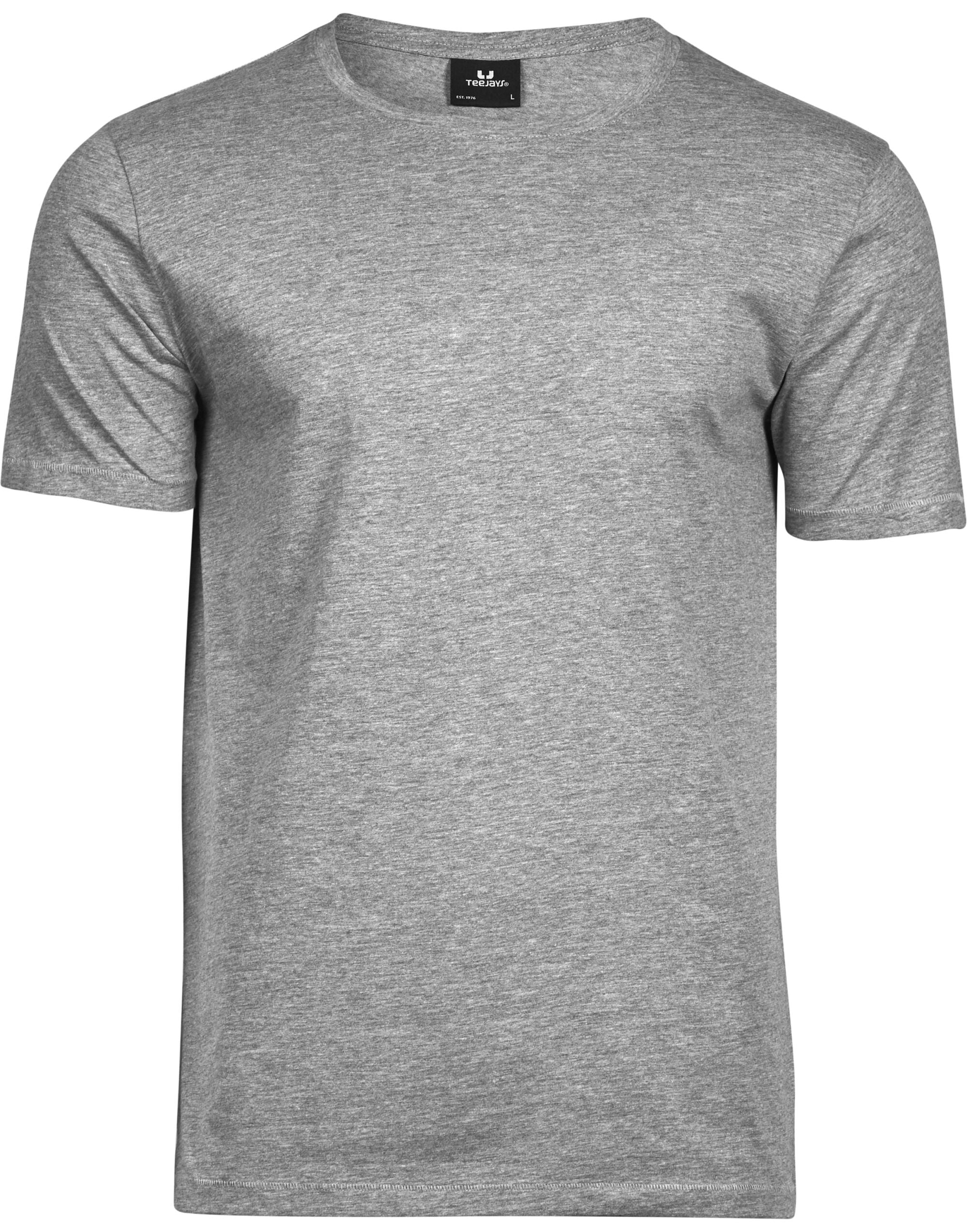 Tee Jays Mens Luxury Tee TJ5000 - Heather Grey - Customisable T-Shirt