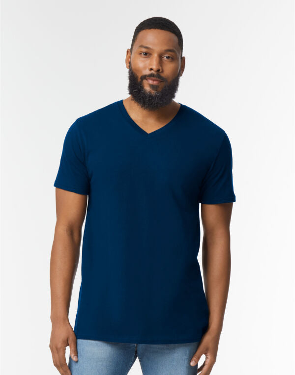 Gildan Softstyle Adult V-Neck T-Shirt 64v00 - Royal L - Customisable T-Shirt