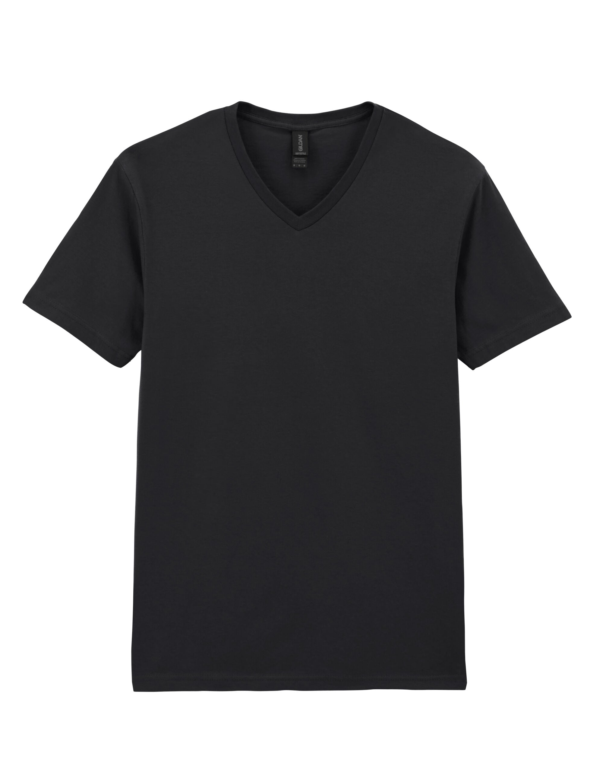 Gildan Softstyle Adult V-Neck T-Shirt 64v00 - Black - Customisable T-Shirt