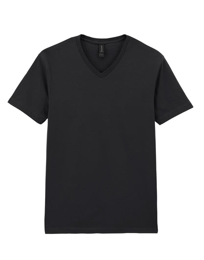 Gildan Softstyle Adult V-Neck T-Shirt 64v00 - Black - Customisable T-Shirt