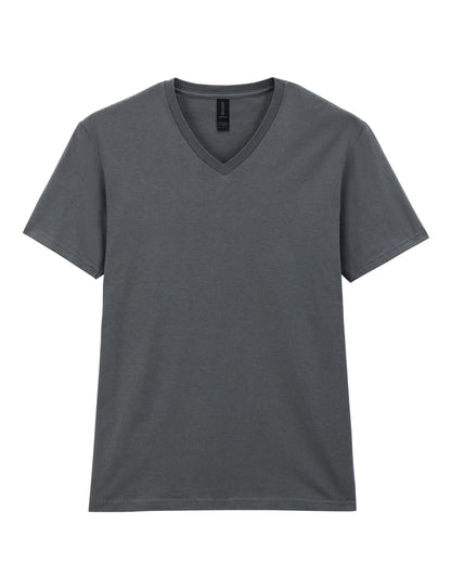 Gildan Softstyle Adult V-Neck T-Shirt 64v00 - Charcoal - Customisable T-Shirt