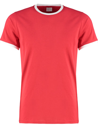 Kustom Kit Mens Fashion Fit Ringer Tee KK508 - - Customisable T-Shirt