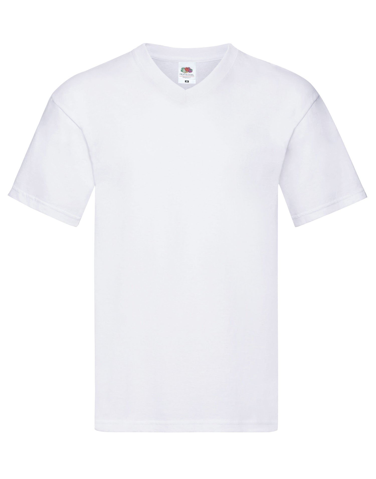 Mens Original V Neck T 61426 - White - Customisable T-Shirt