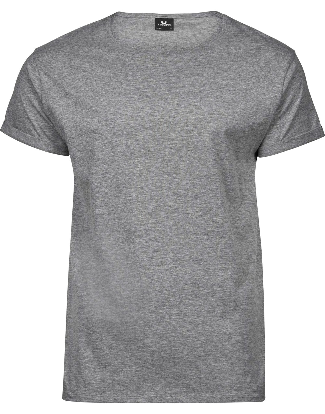 Tee Jays Mens Roll Up Sleeve Tee TJ5062 - Heather Grey - Customisable T-Shirt