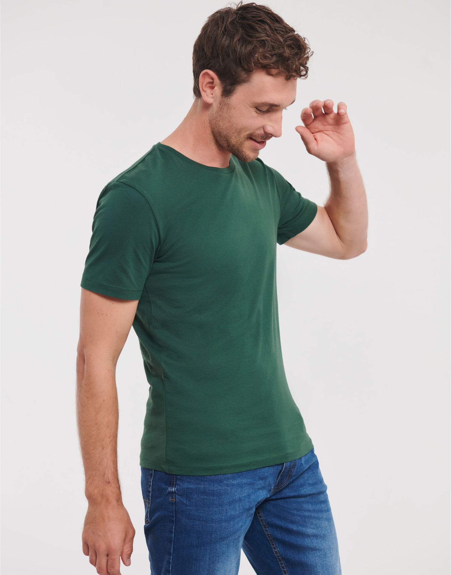Russell Short Sleeve Collection Russell Short Sleeve Mens Pure Organic T R108M - Bottle Green - Customisable T-Shirt