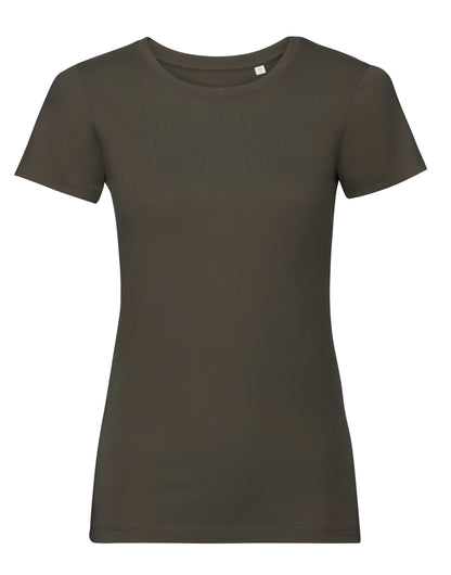 Russell Short Sleeve Collection Russell Short Sleeve Ladies Pure Organic T R108F - - Customisable T-Shirt