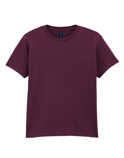 Gildan Softstyle Youth T-Shirt 64000b - Maroon - Customisable T-Shirt