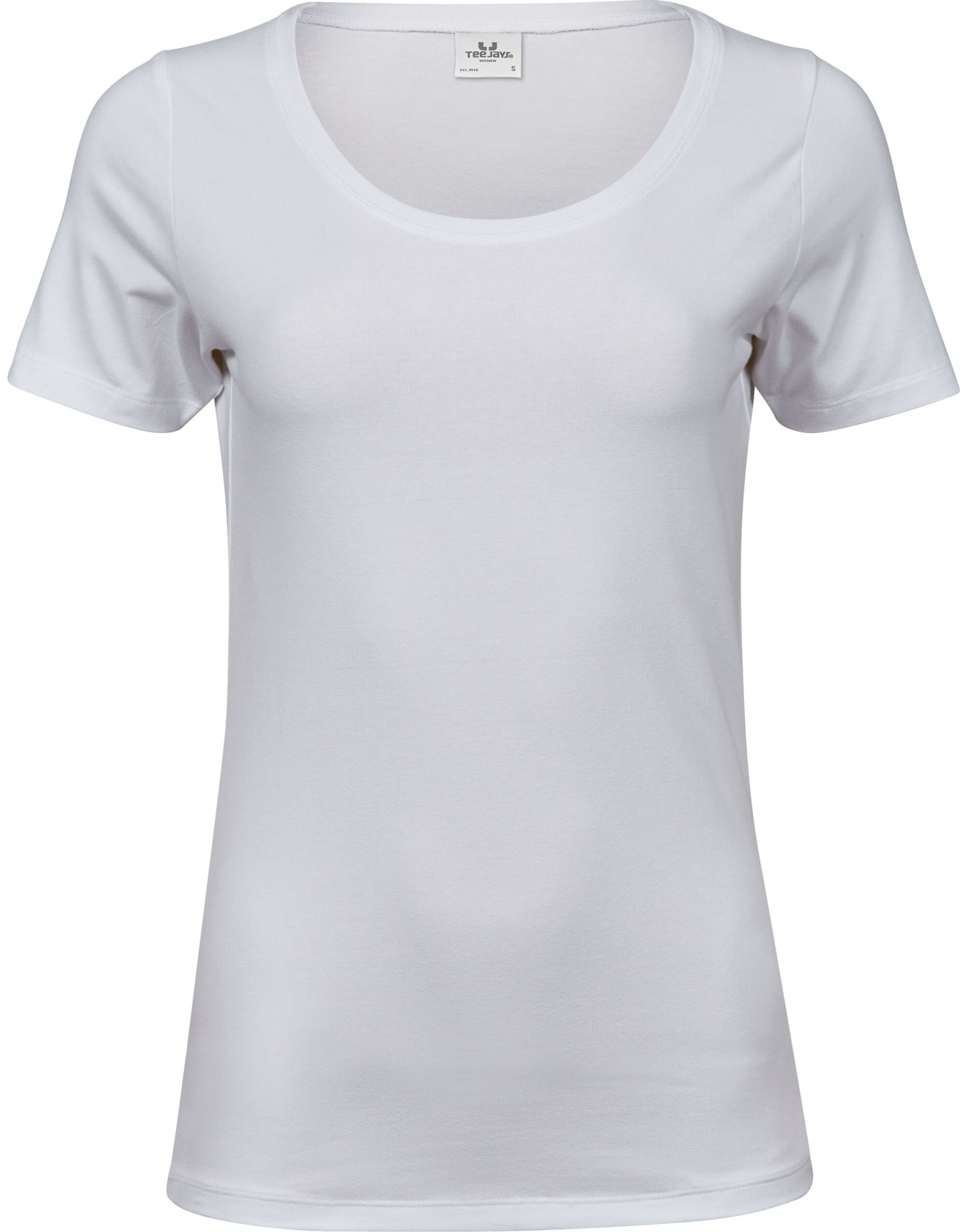 Tee Jays Ladies Stretch Tee TJ450 - White - Customisable T-Shirt