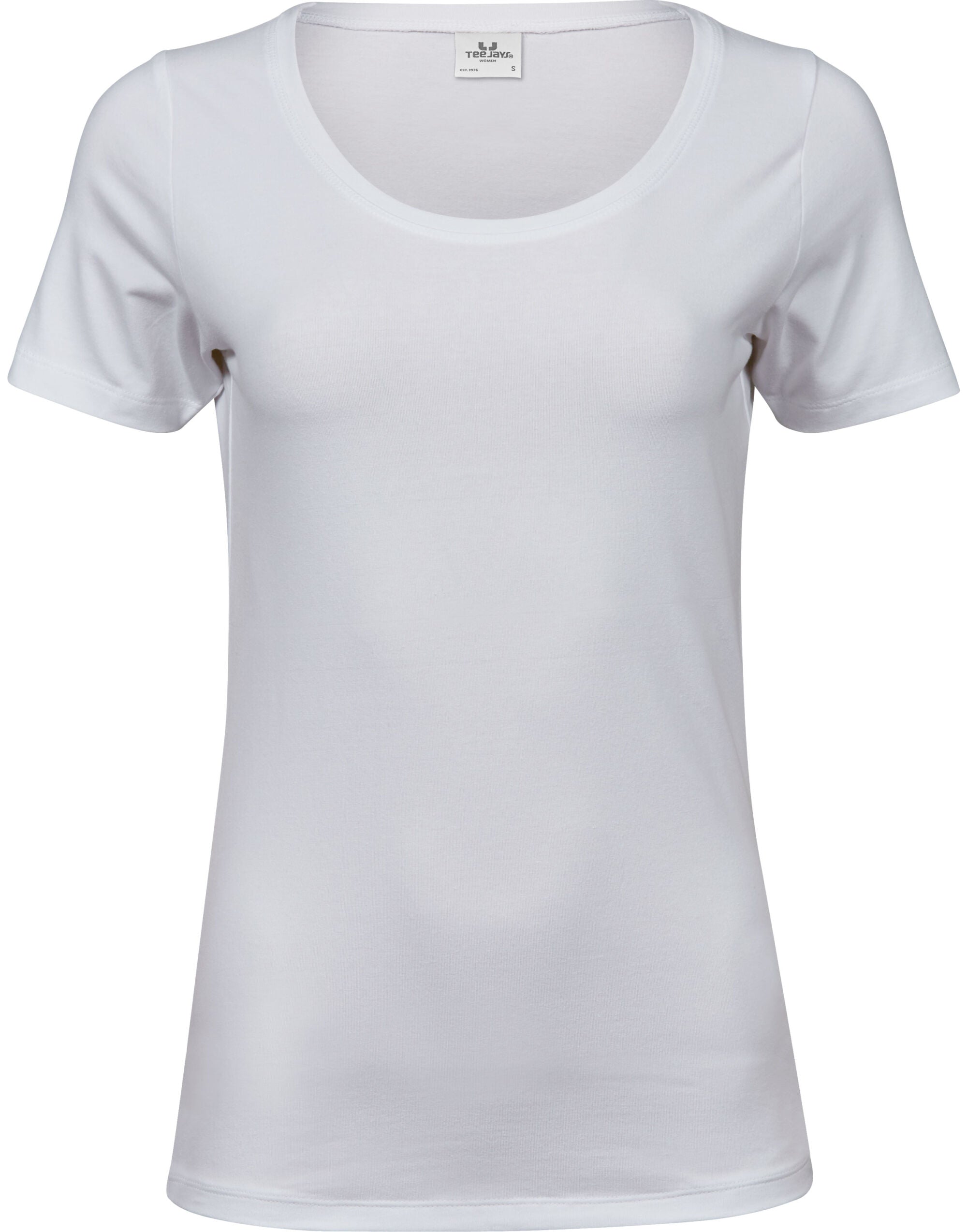 Tee Jays Ladies Stretch Tee TJ450 - White - Customisable T-Shirt