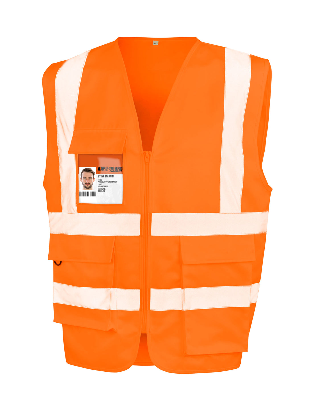 Result Workguard Heavyduty Security Vest R477X - Fluoresent Orange - Customisable H-Vis Vests