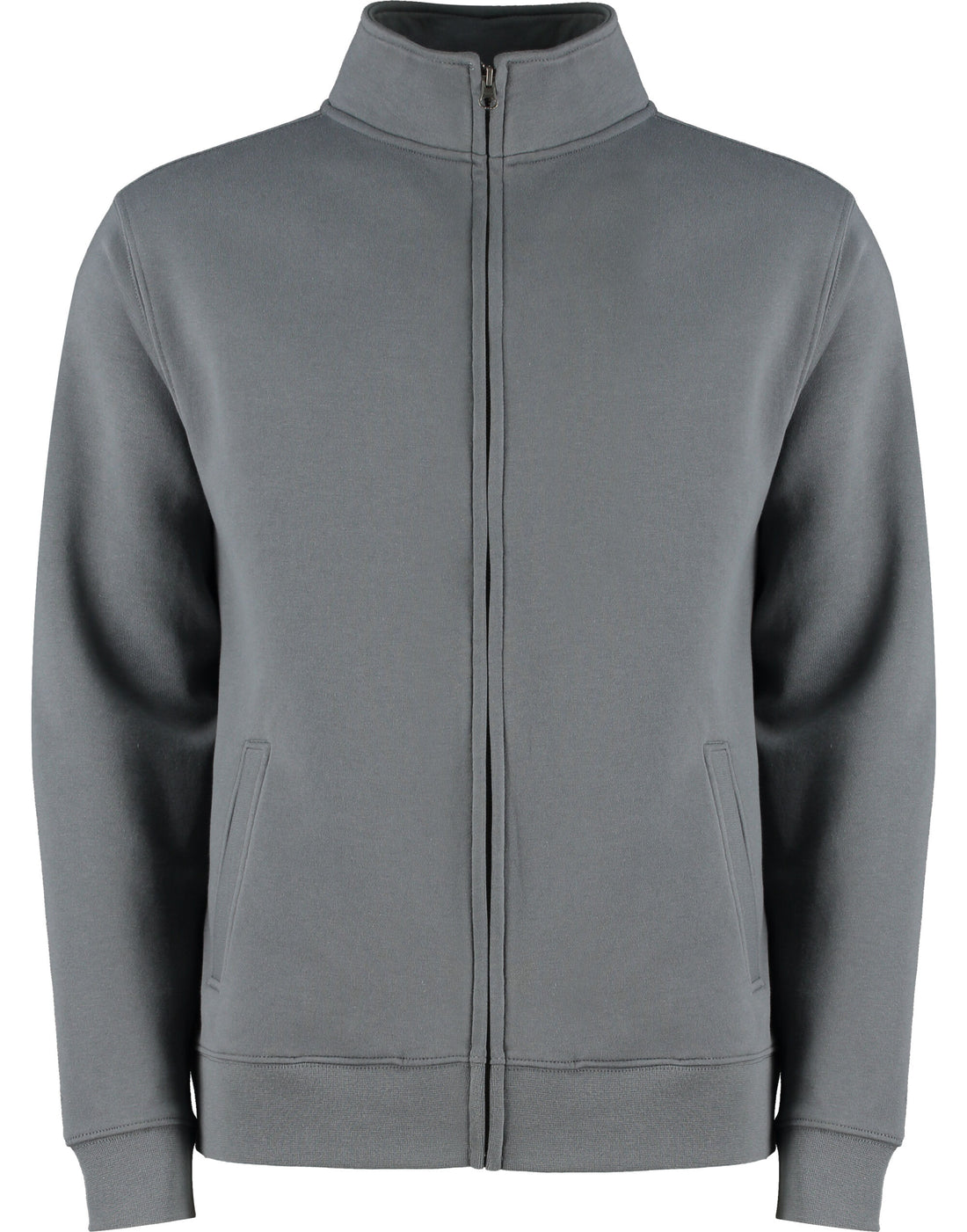 Kustom Kit Mens Regular Fit Zipped Sweat KK334 - Dark Grey - Customisable Sweatshirts