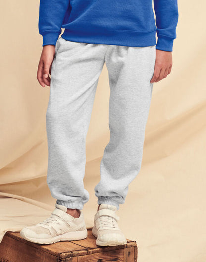 Kids Classic Elastic Cuff Jog Pants 64051 - Black 05-06 Years - Customisable Joggers