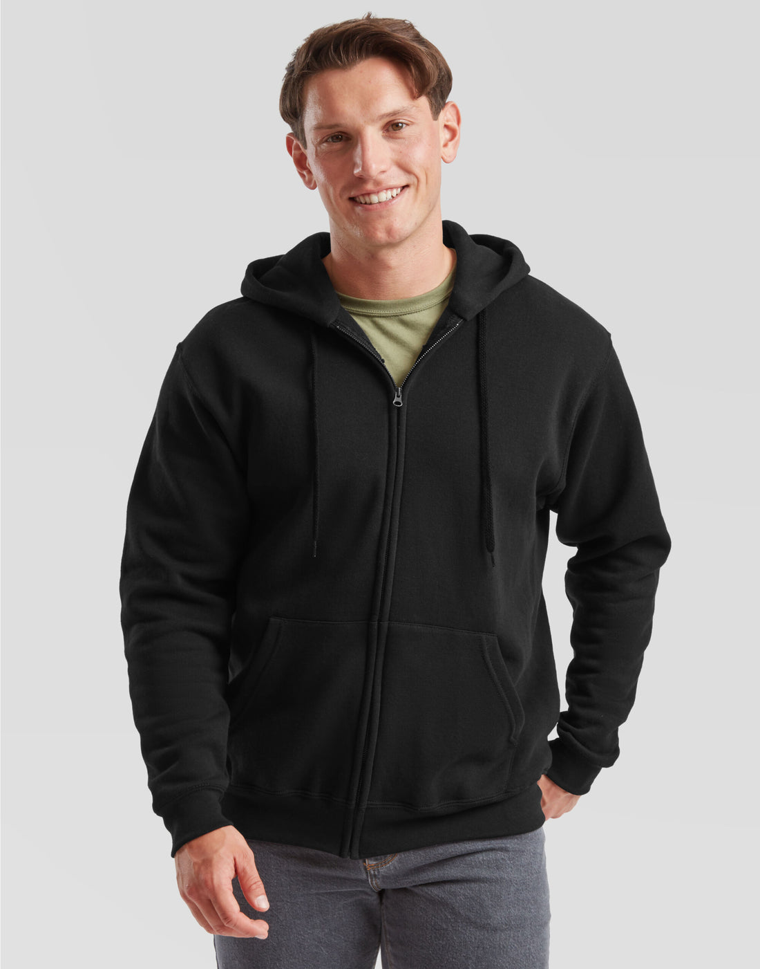 Mens Classic Hooded Sweat Jacket 62062 - - Customisable Jacket