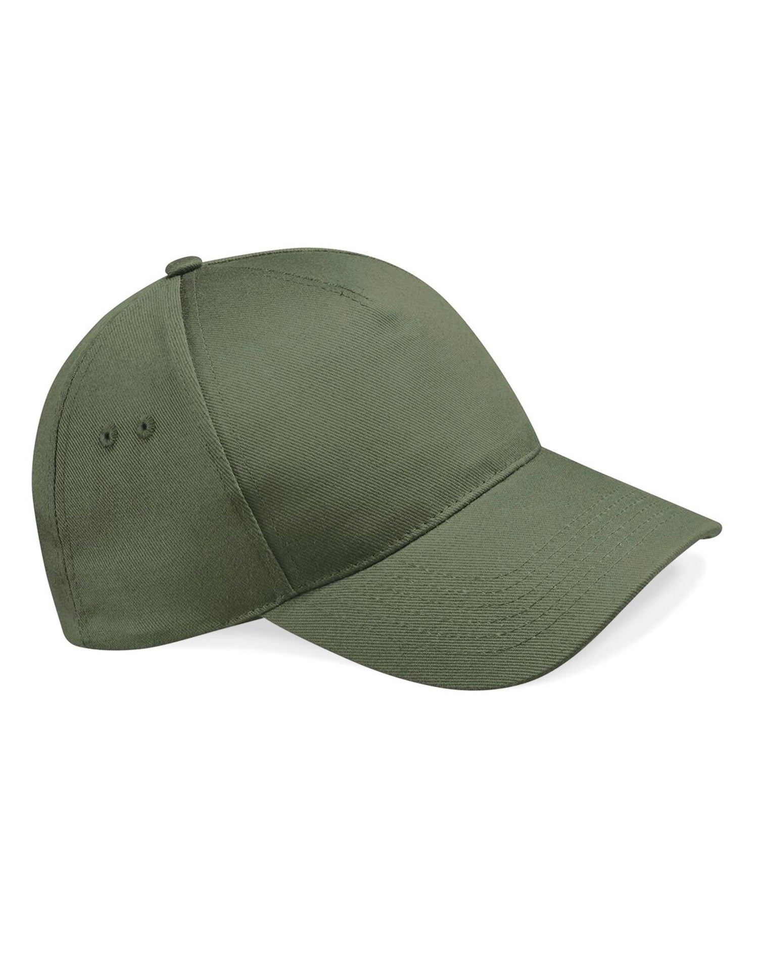 Beechfield Ultimate 5 Panel Cap B15 - Olive Green O S - Customisable Caps