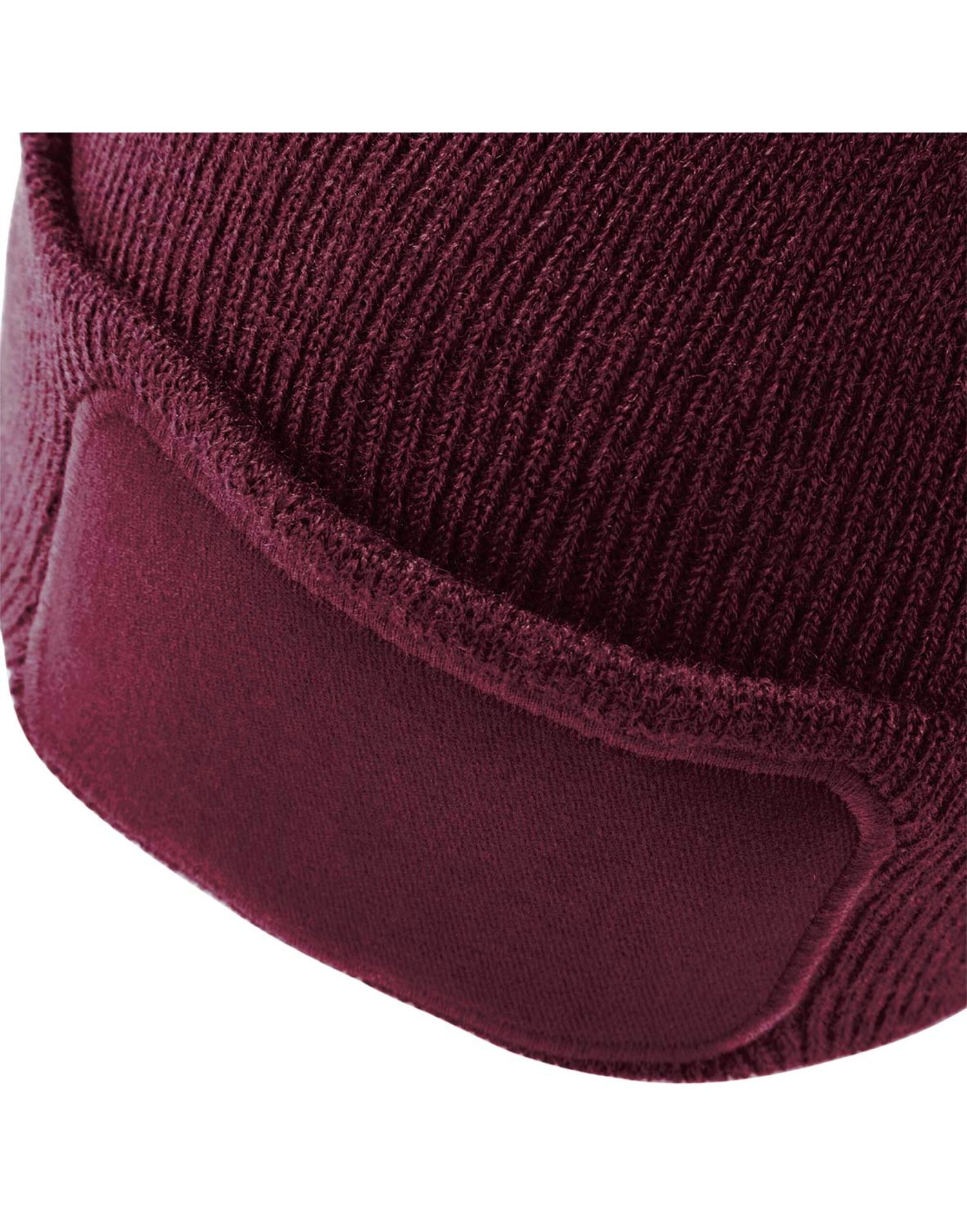 Beechfield Original Patch Beanie B445 - Burgundy O S - Customisable Beanies