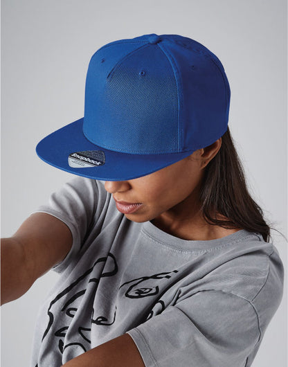 Beechfield 5 panel Snapback Rapper Cap B610 - Burgundy O S - Customisable Caps