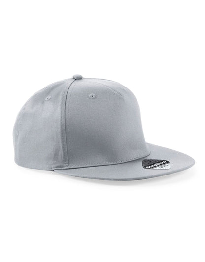 Beechfield 5 panel Snapback Rapper Cap B610 - Light Grey O S - Customisable Caps