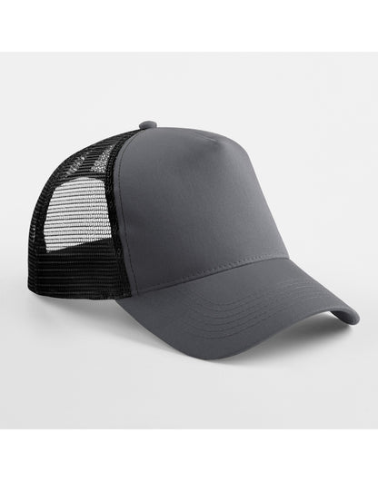 Beechfield Snapback Trucker Hat B640 - Graphite Grey Black O S - Customisable Caps