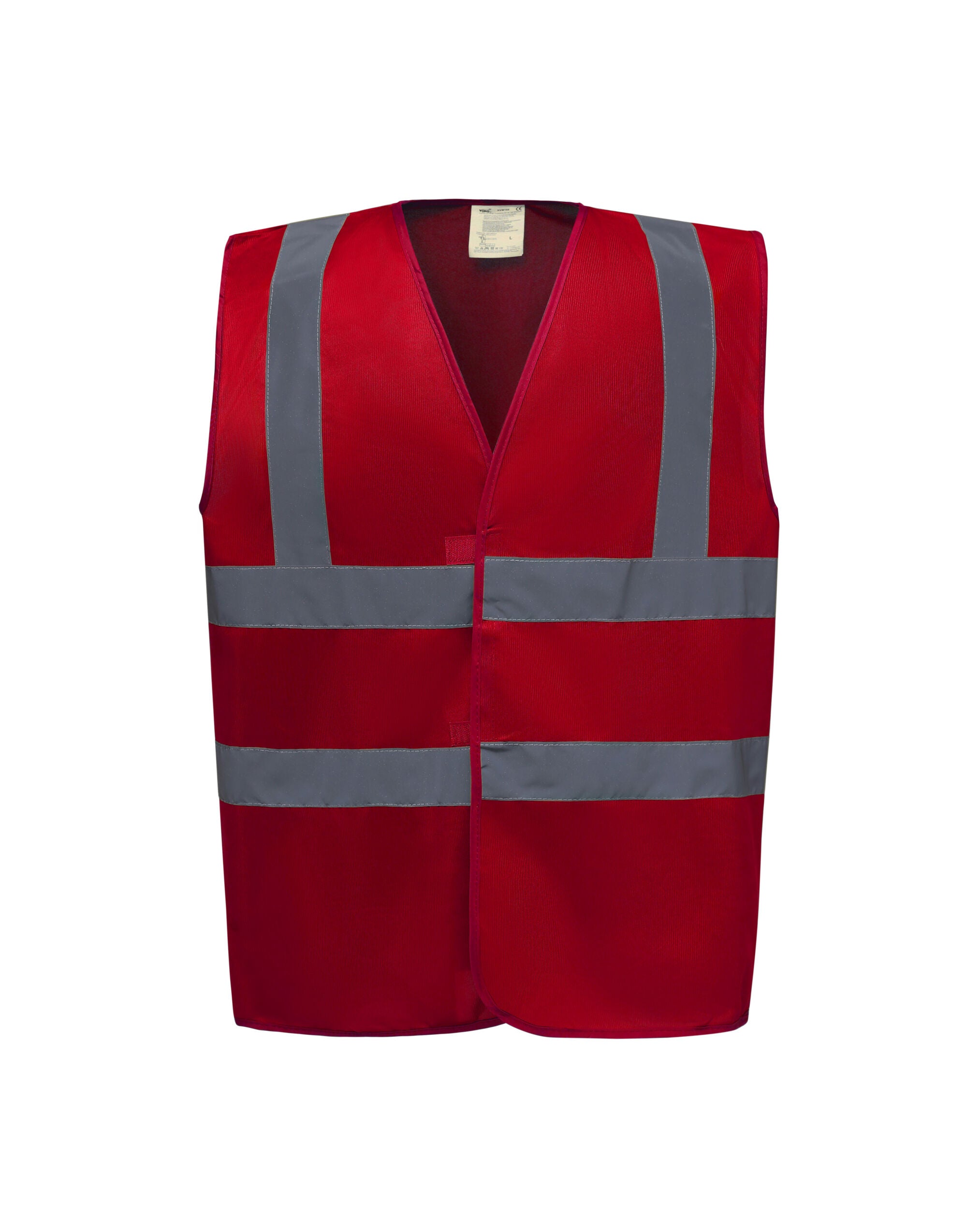 Yoko Enhanced Vis Waistcoat hvw100ev - Red - Customisable Hi-Vis Vest