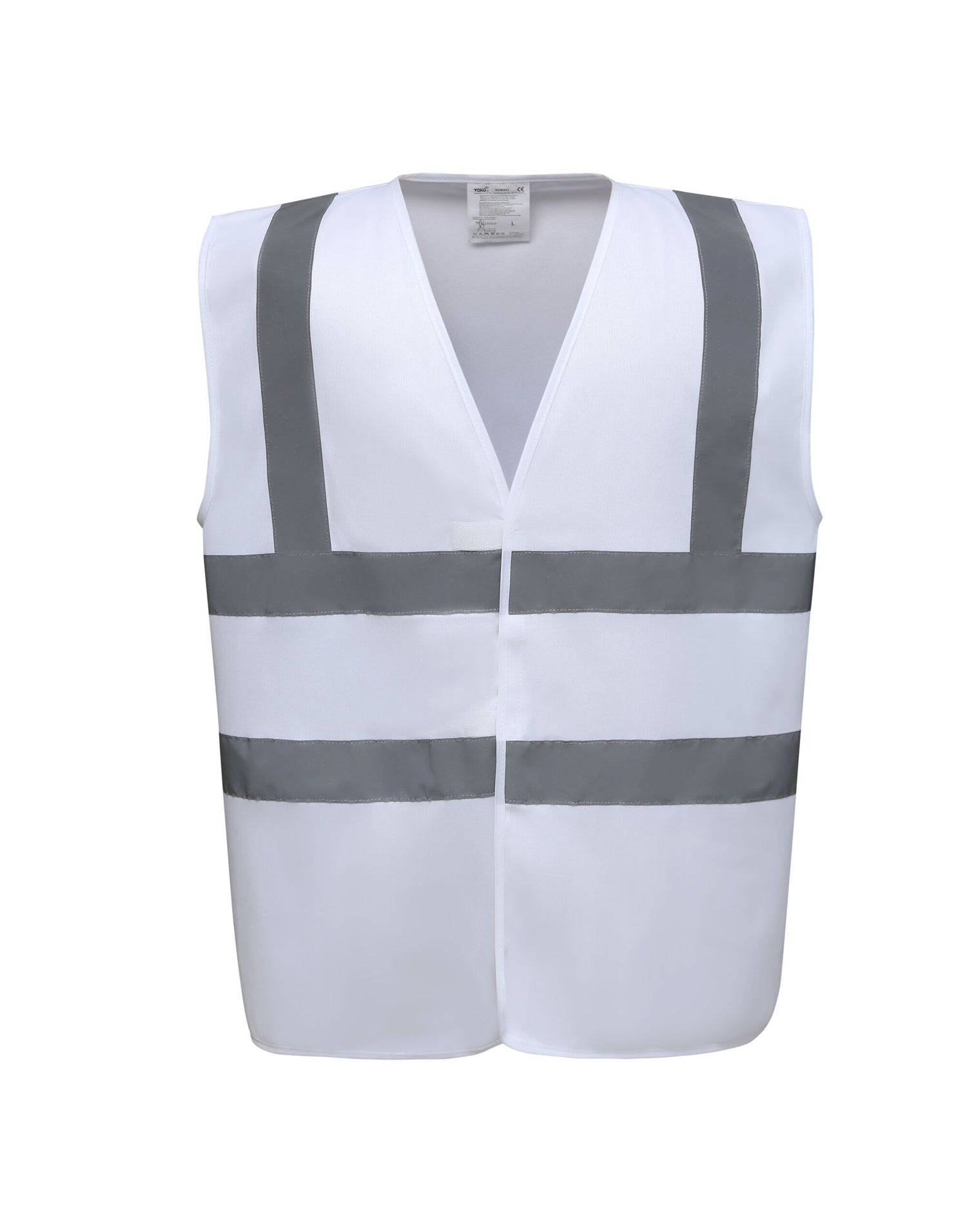 Yoko Enhanced Vis Waistcoat hvw100ev - White - Customisable Hi-Vis Vest