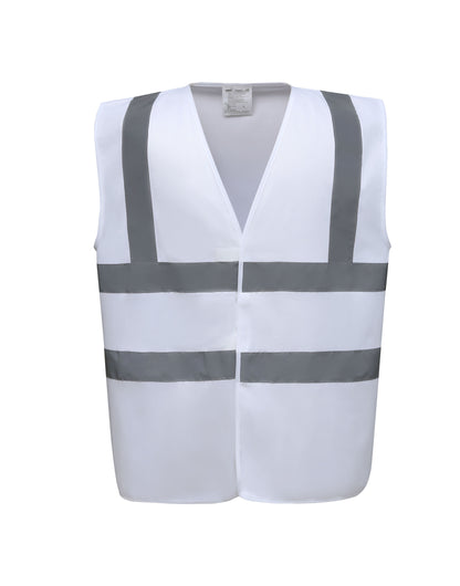 Yoko Enhanced Vis Waistcoat hvw100ev - White - Customisable Hi-Vis Vest