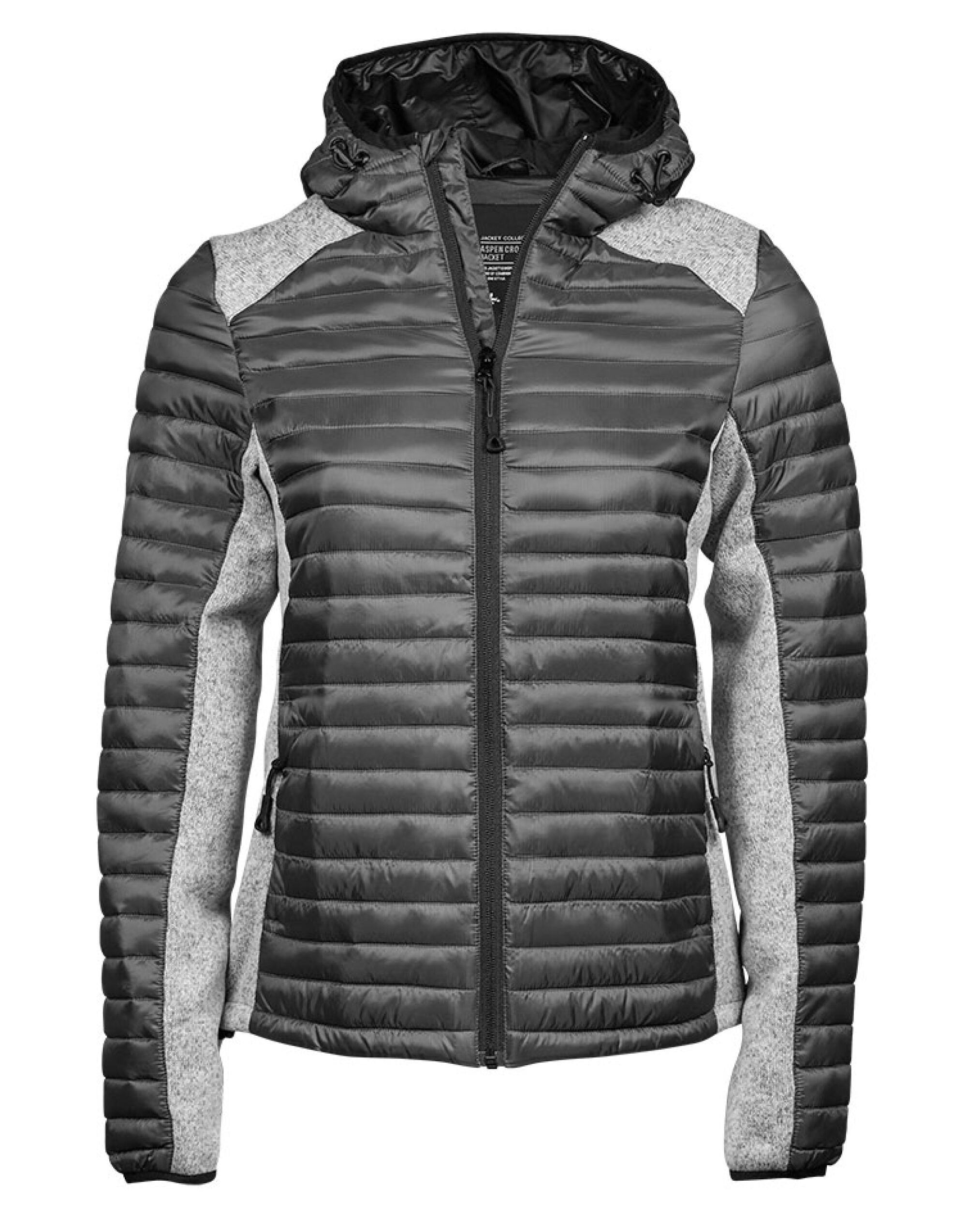 Tee Jays Ladies Aspen Crossover Jacket TJ9611 - Space Grey Grey Melange - Customisable Jacket
