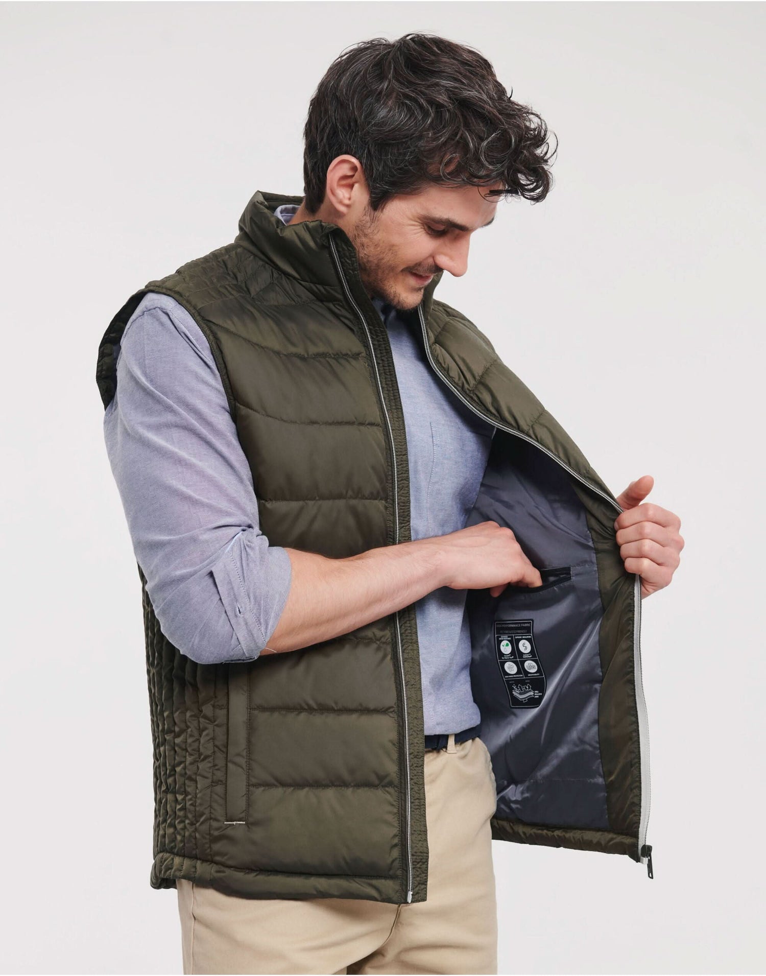 Russell Mens Nano Bodywarmer R441M - French Navy L - Customisable Bodywarmers