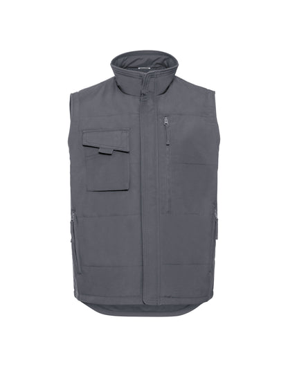 Russell Collection Russell Heavy Duty Workwear Gilet 014m - Convoy Grey - Customisable Bodywarmers