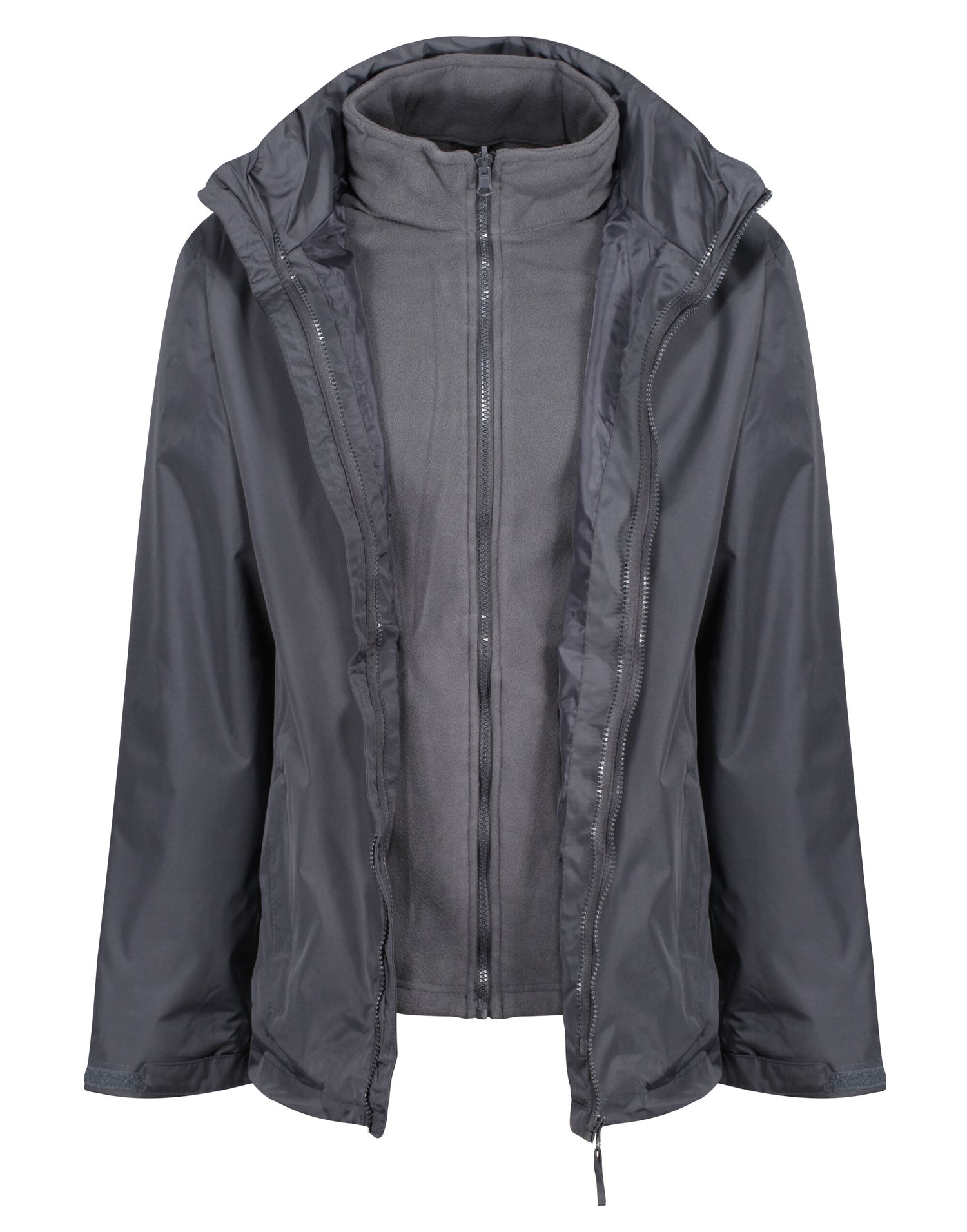 4 x Regatta Waterproof 3 In 1 Jacket + Free logo - TRA150 - Seal Grey - Customisable Bundle