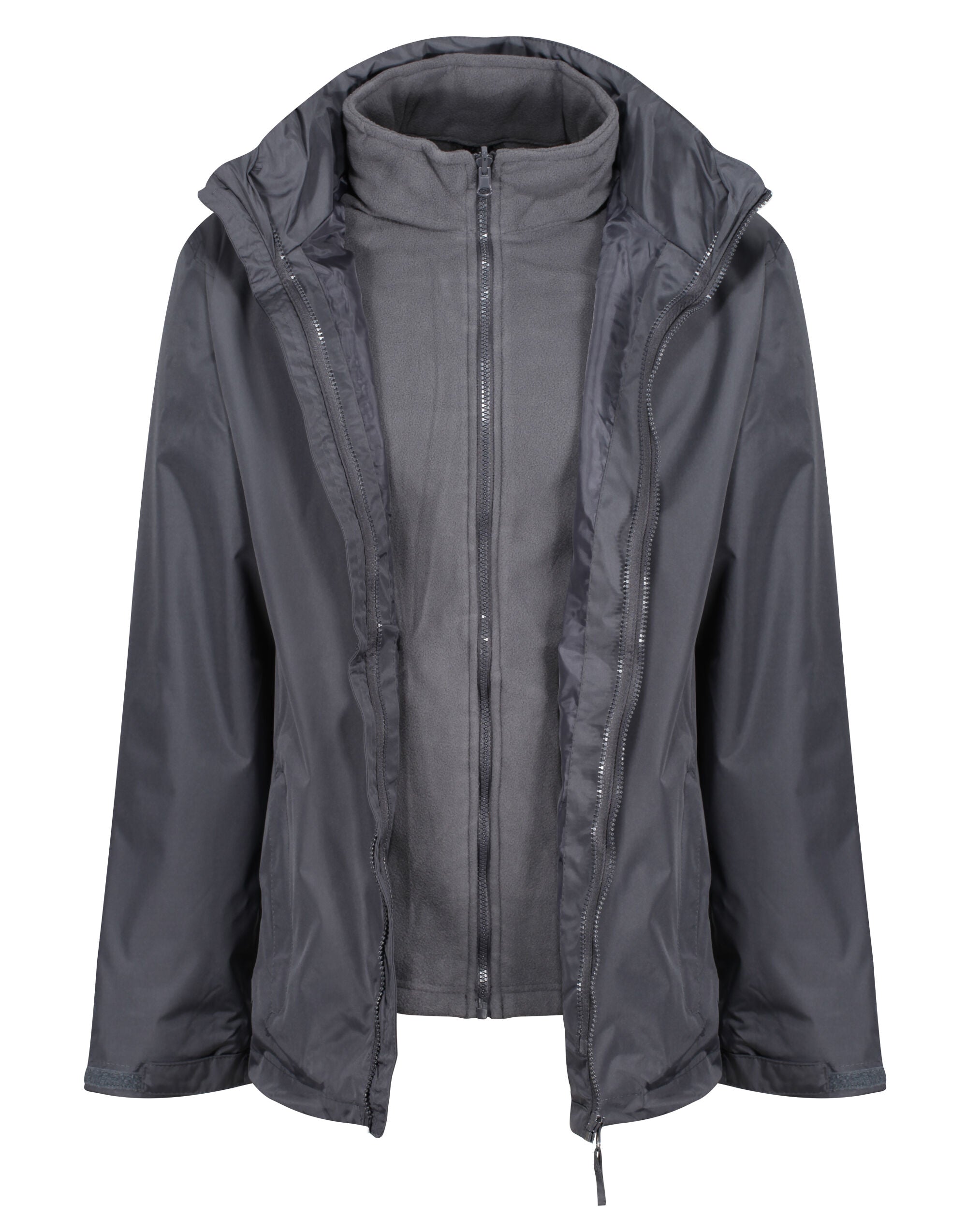 4 x Regatta Waterproof 3 In 1 Jacket + Free logo - TRA150 - Seal Grey - Customisable Bundle