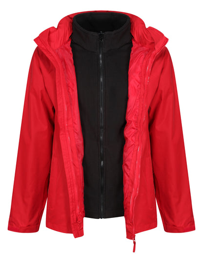 4 x Regatta Waterproof 3 In 1 Jacket + Free logo - TRA150 - Classic Red - Customisable Bundle