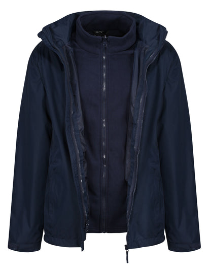 4 x Regatta Waterproof 3 In 1 Jacket + Free logo - TRA150 - Navy - Customisable Bundle