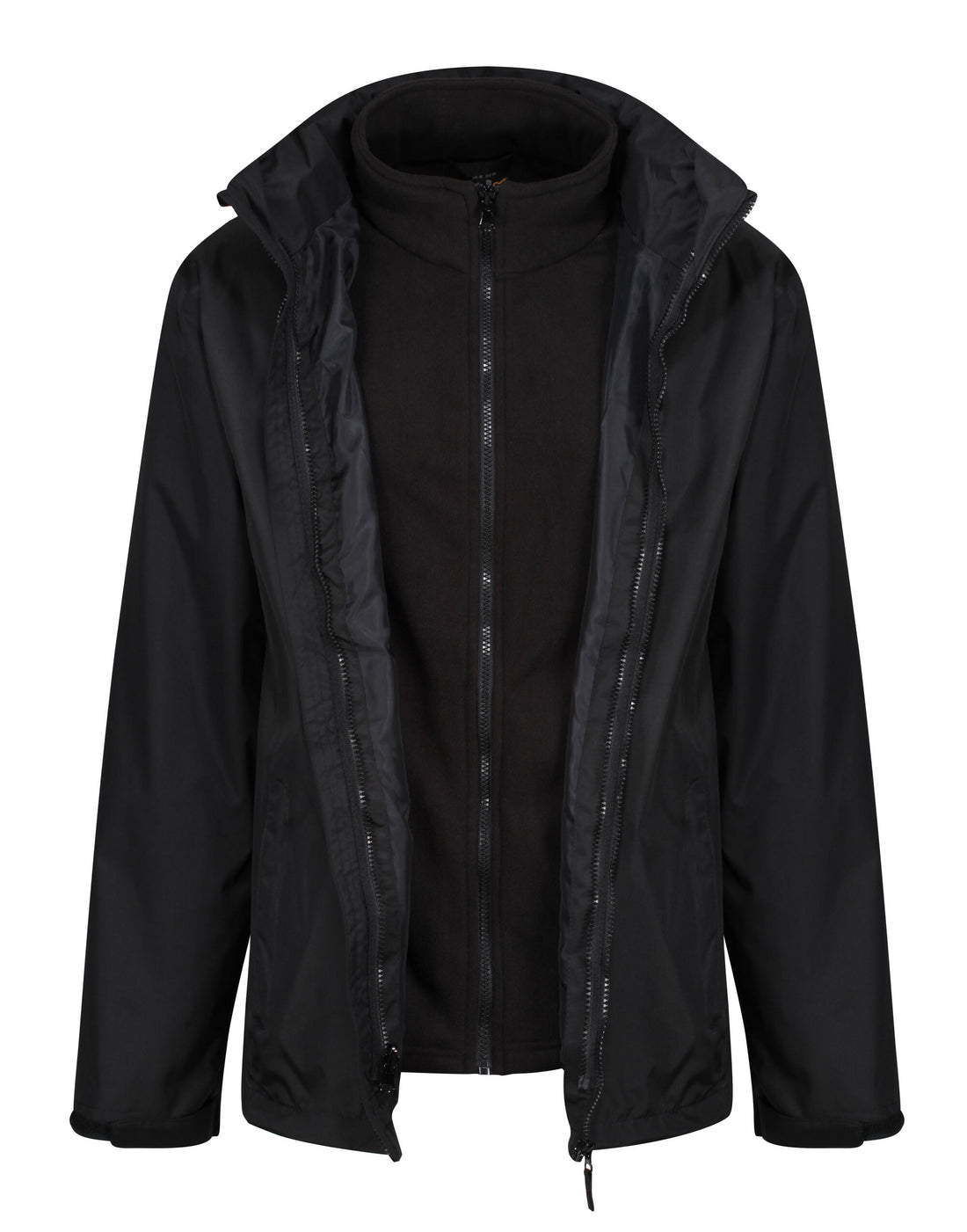 4 x Regatta Waterproof 3 In 1 Jacket + Free logo - TRA150 - Black - Customisable Bundle