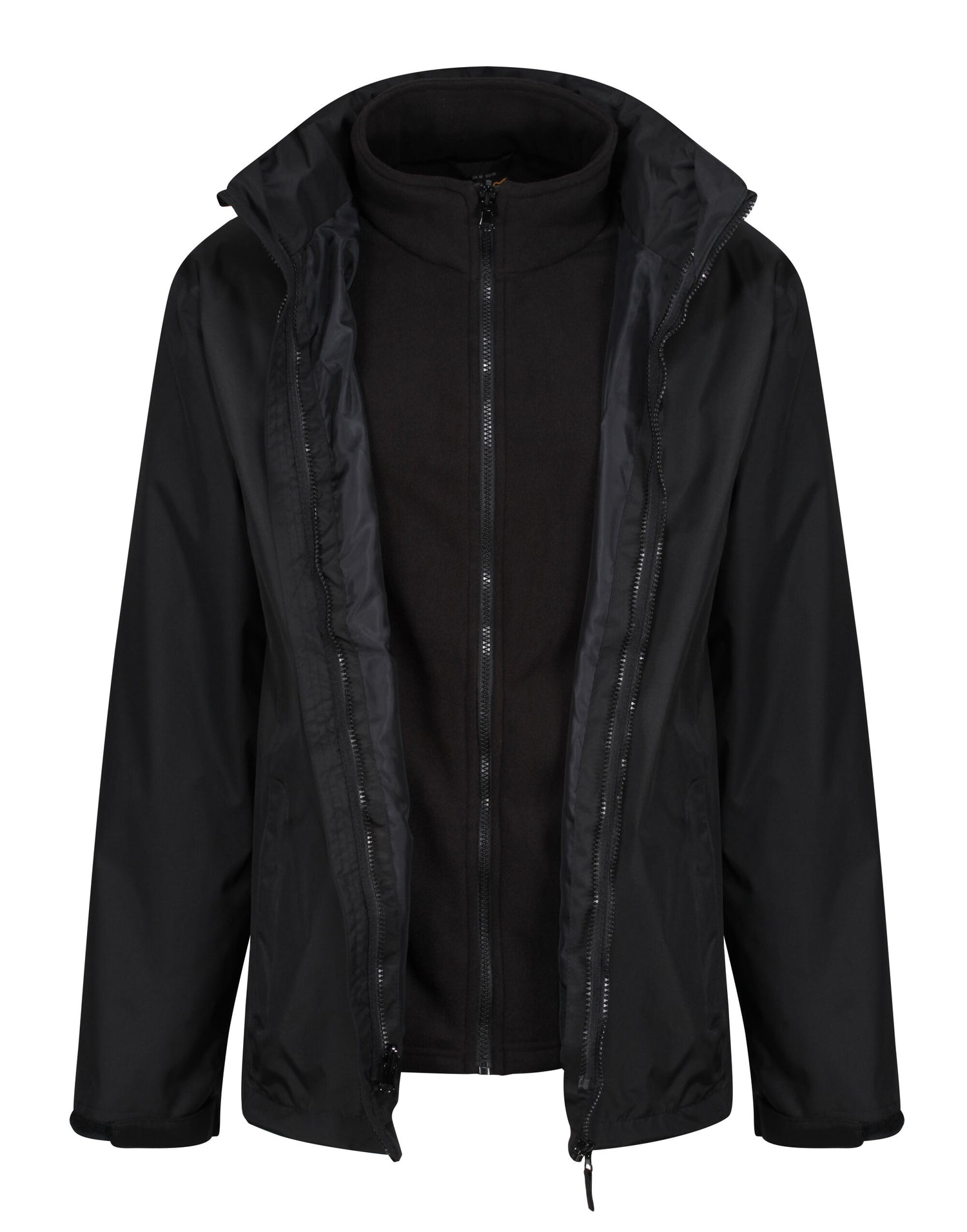 4 x Regatta Waterproof 3 In 1 Jacket + Free logo - TRA150 - Black - Customisable Bundle