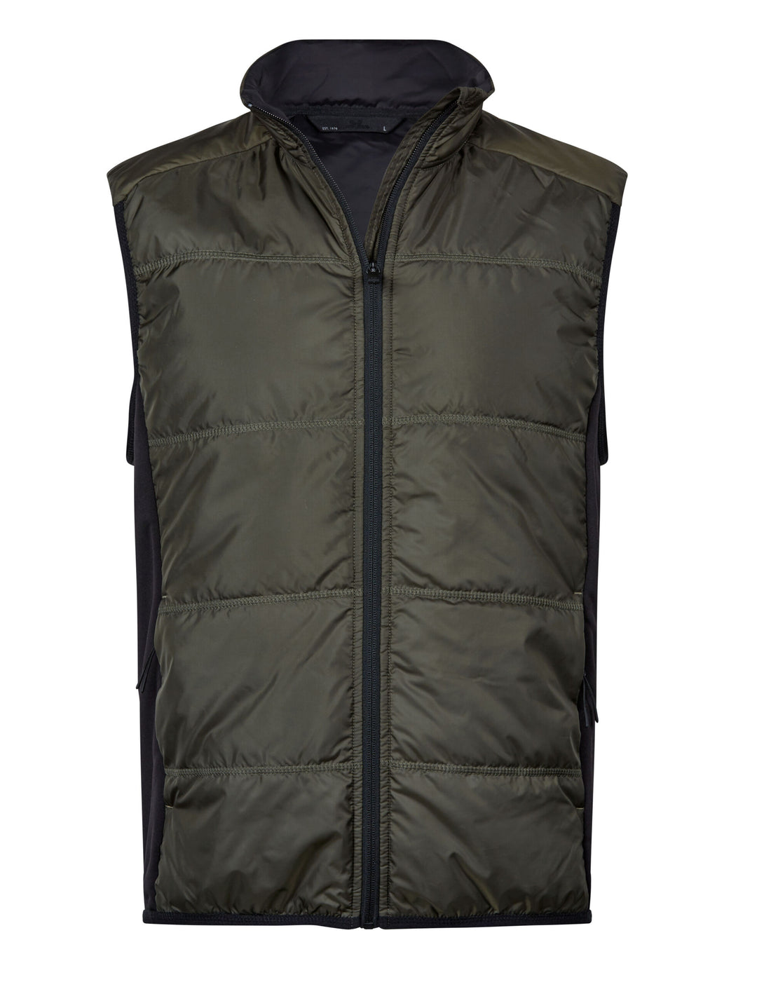 Tee Jays Hybrid-Stretch Bodywarmer TJ9114 - Deep Green Black - Customisable Bodywarmers