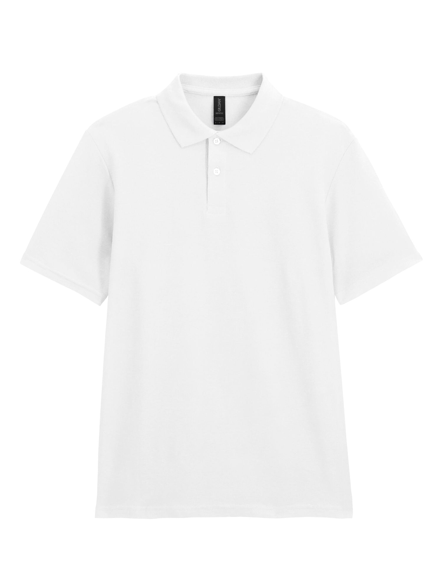 Gildan Softstyle Adult Double Pique Polo 64800 - White - Customisable Polos