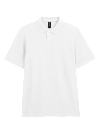 Gildan Softstyle Adult Double Pique Polo 64800 - White - Customisable Polos