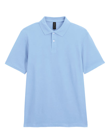 Gildan Softstyle Adult Double Pique Polo 64800 - Light Blue - Customisable Polos