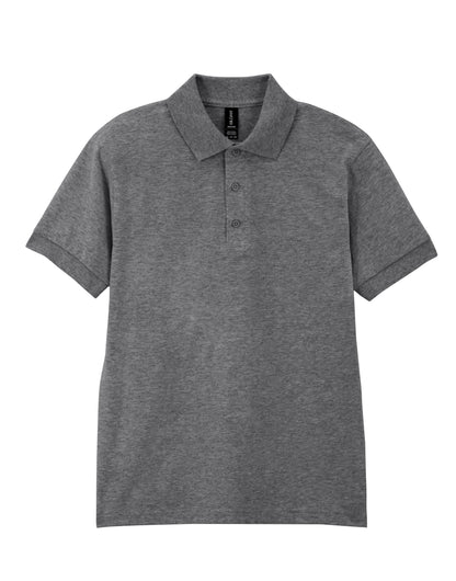 Gildan Adult Jersey Polo DryBlend - Graphite Heather - Customisable Polos