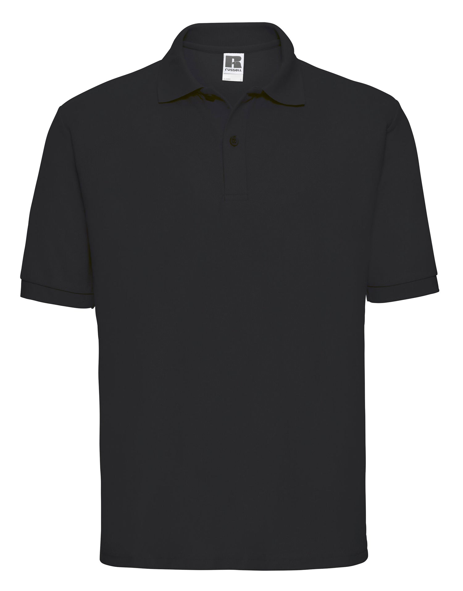 Russell Collection Russell Mens Classic Polycotton Polo - 539M - Black - Customisable Polos