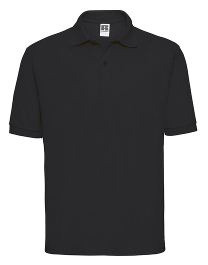 Russell Collection Russell Mens Classic Polycotton Polo - 539M - Black - Customisable Polos
