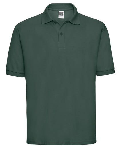 Russell Collection Russell Mens Classic Polycotton Polo - 539M - Bottle Green - Customisable Polos