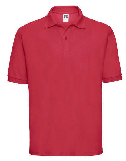 Russell Collection Russell Mens Classic Polycotton Polo - 539M - Classic Red - Customisable Polos