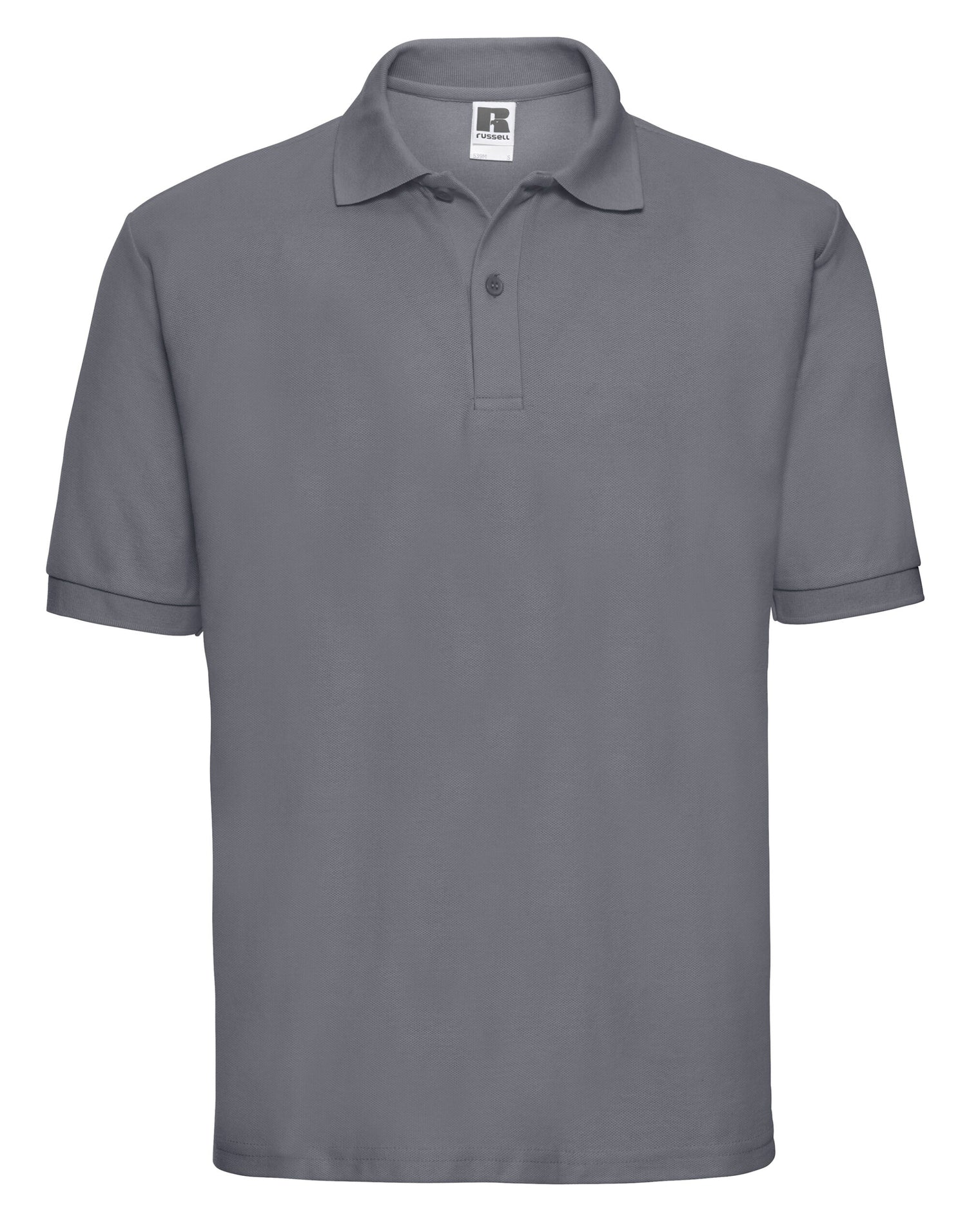 Russell Collection Russell Mens Classic Polycotton Polo - 539M - Convoy Grey - Customisable Polos