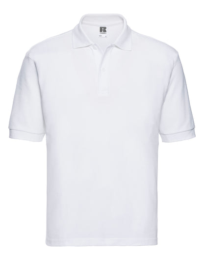 Russell Collection Russell Mens Classic Polycotton Polo - 539M - White - Customisable Polos
