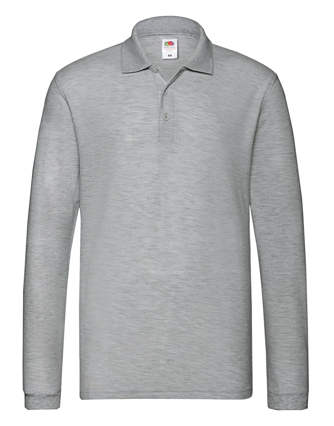 Mens Premium Long Sleeve Polo 63310 - Athletic Heather - Customisable Polos