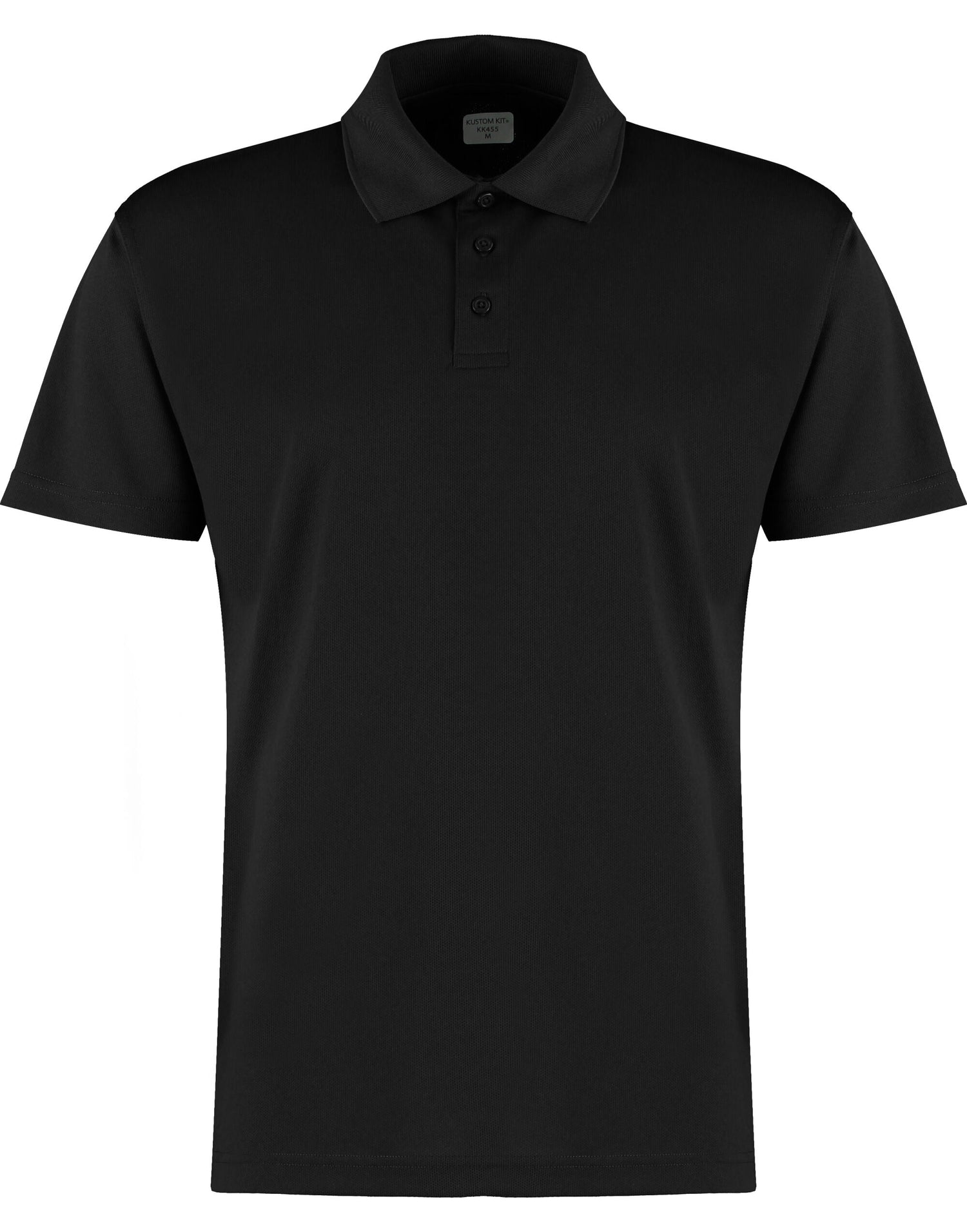 Kustom Kit Mens Cooltex Plus Polo KK455 - Black - Customisable Polos