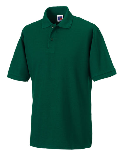 Russell Collection Russell Hardwearing Polycotton Polo 599M - Bottle Green - Customisable Polos